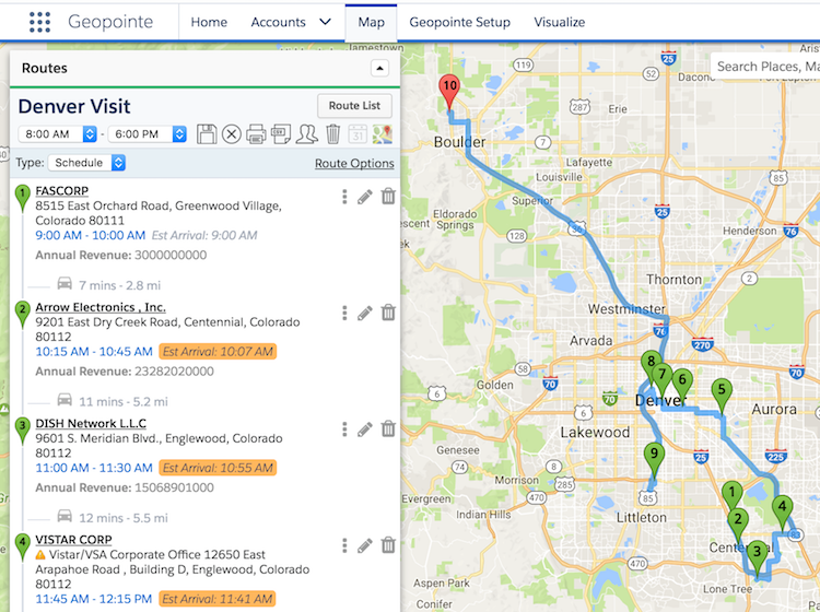 Optimize a Route by Schedule