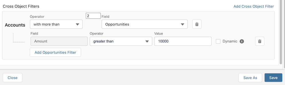 Data Set Filters