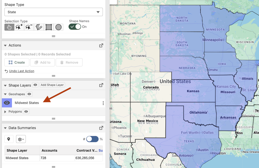 Create Shapes with the Geopointe Shape Library / Multi-Shape Editor