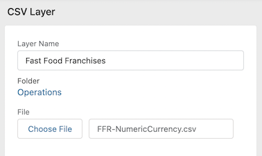 Add a CSV File to the Map